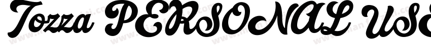 Tozza PERSONAL USE ONLY字体转换